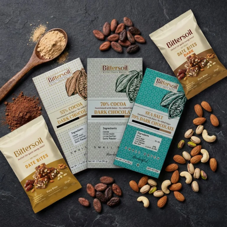 Bittersoil | Date Sweetened Dark Chocolate | No Added Sugar Treats India