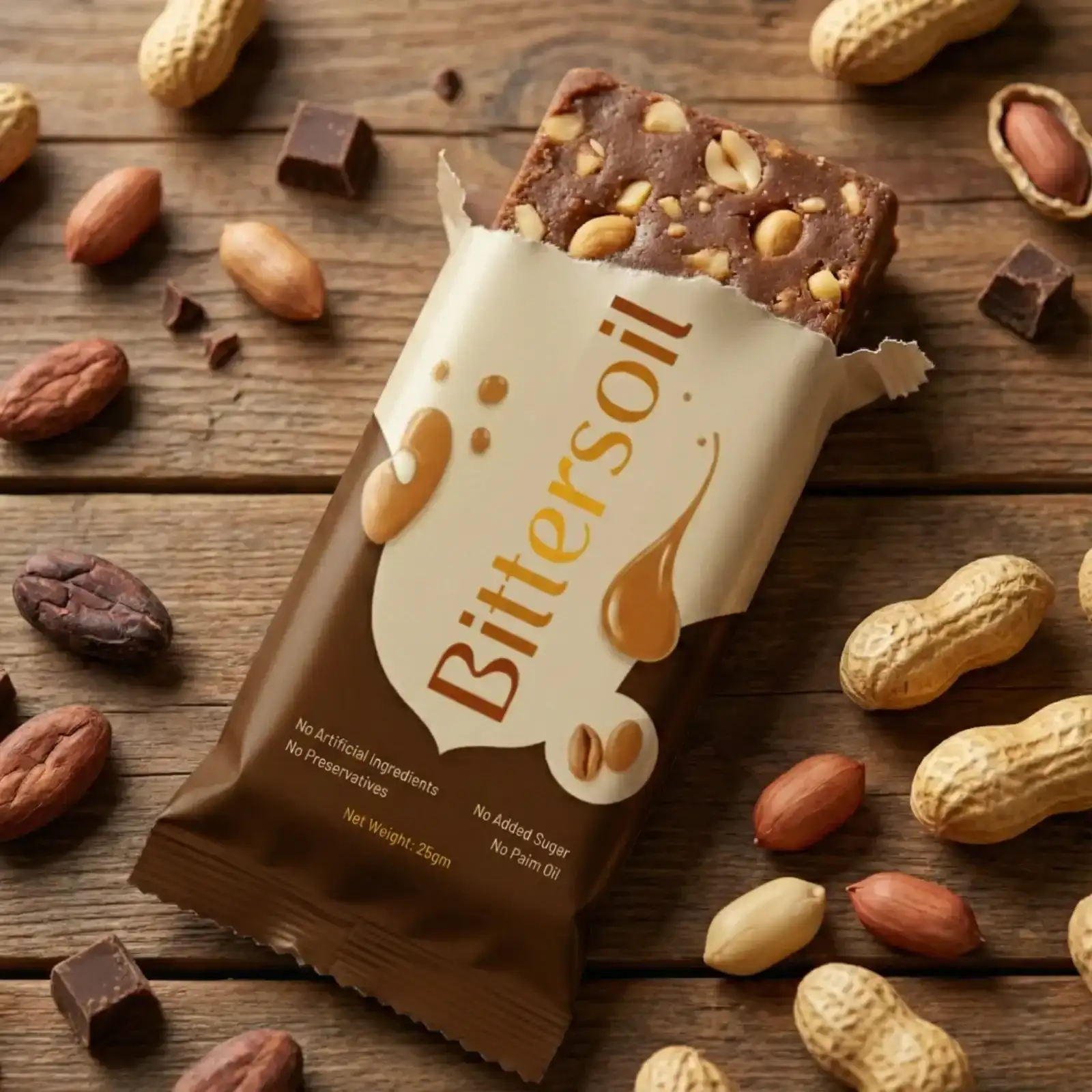 Peanut Choco Fudge (Date Sweetened) – Pack of 10 - Bittersoil